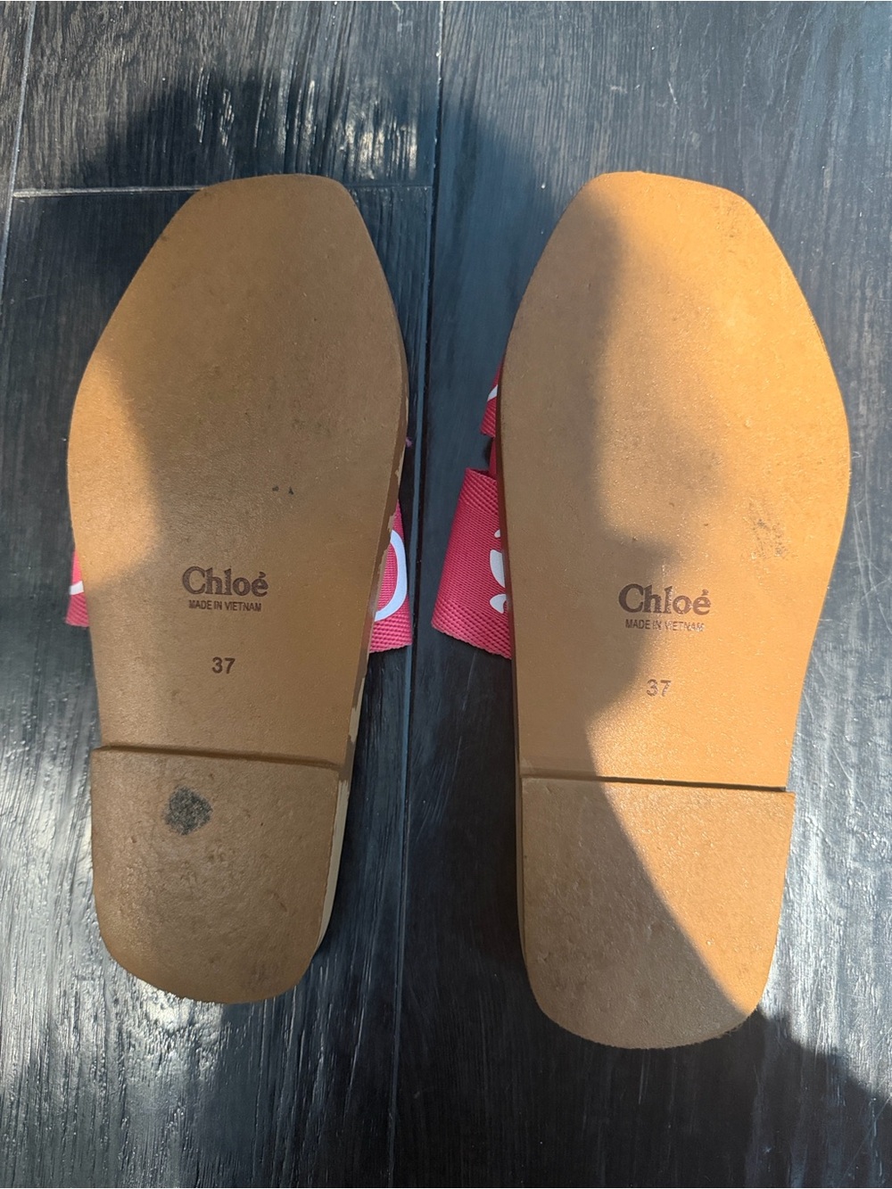 Chloe Pink Logo Slide Sandals - Picture 4 of 6